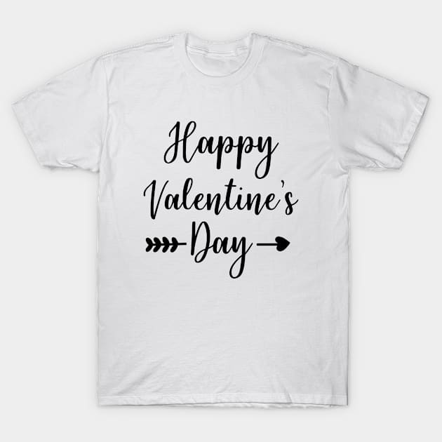 Valentine's Series: Happy Valentine's Day Handwritten Script T-Shirt by Jarecrow 
